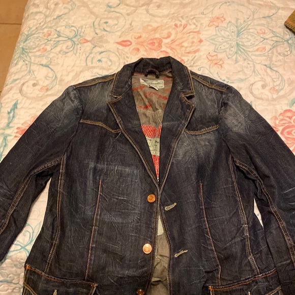 Graphic Oversized Jean Jacket - Picture 2 of 2